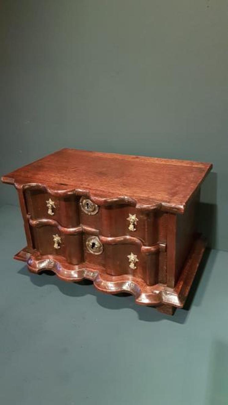 George I Oak Table Top Chest  - Image 2