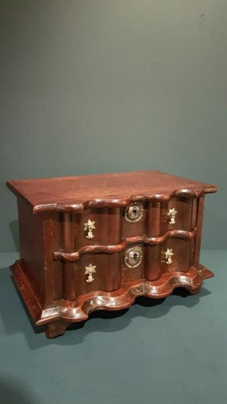 George I Oak Table Top Chest  - Image 6