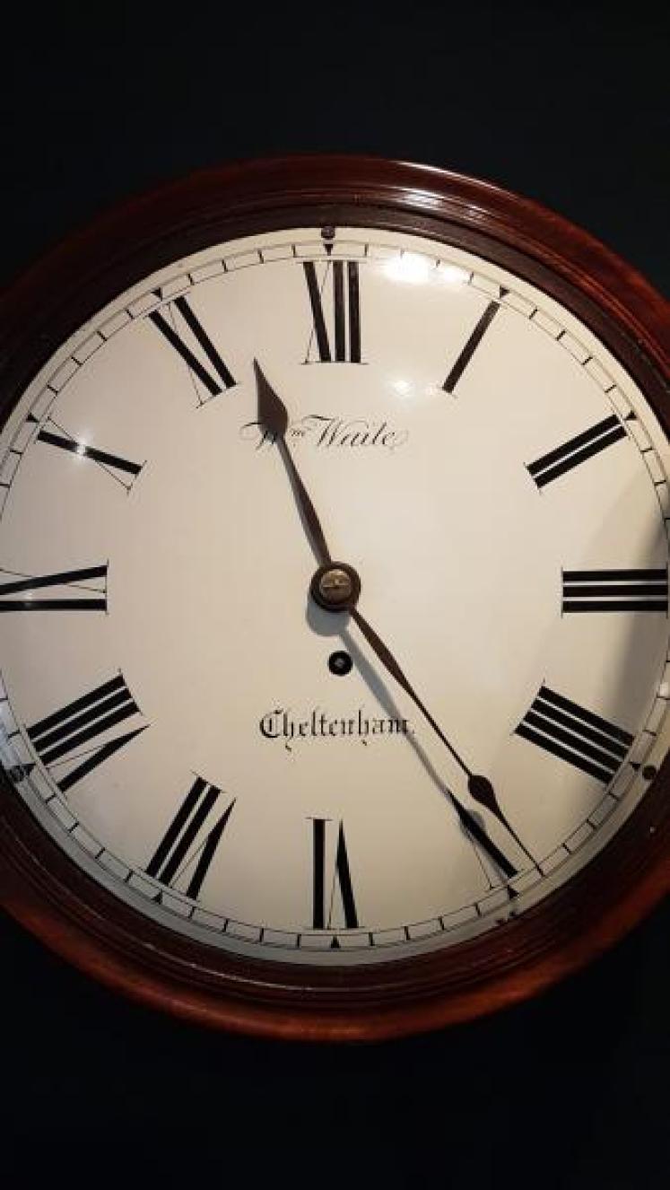 Early Victorian Convex Dial Fusee Wall Clock - Image 2