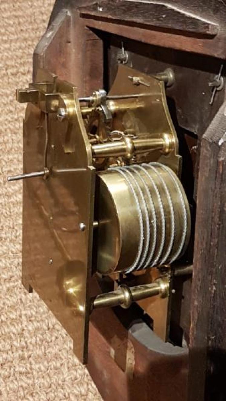Early Victorian Convex Dial Fusee Wall Clock - Image 3