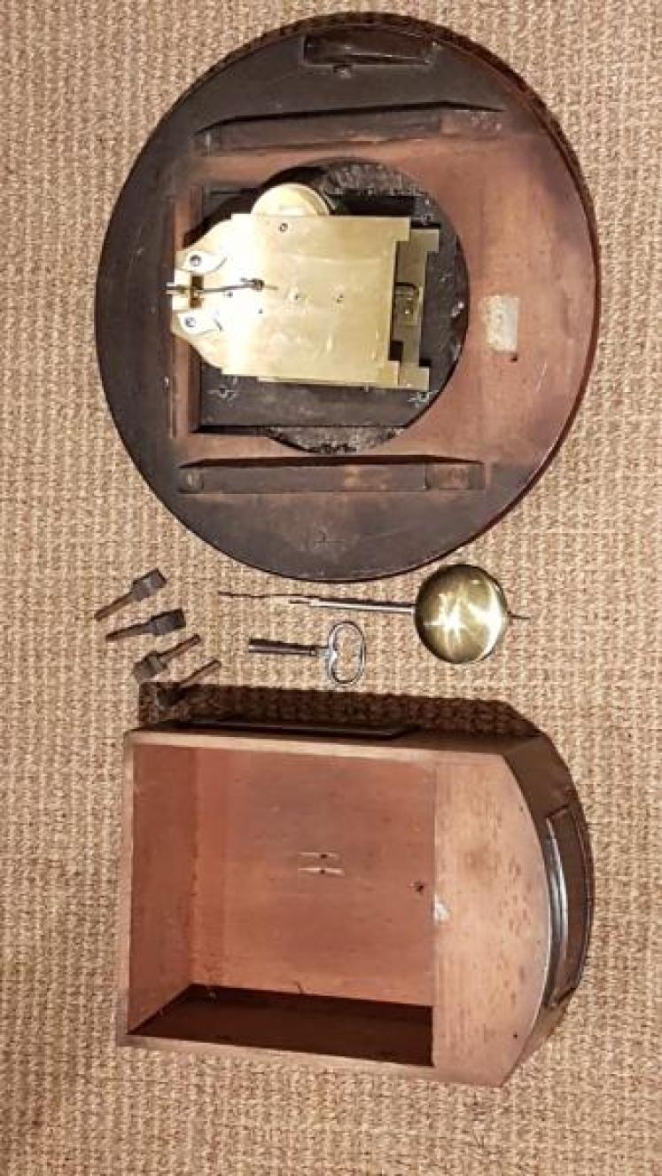 Early Victorian Convex Dial Fusee Wall Clock - Image 4