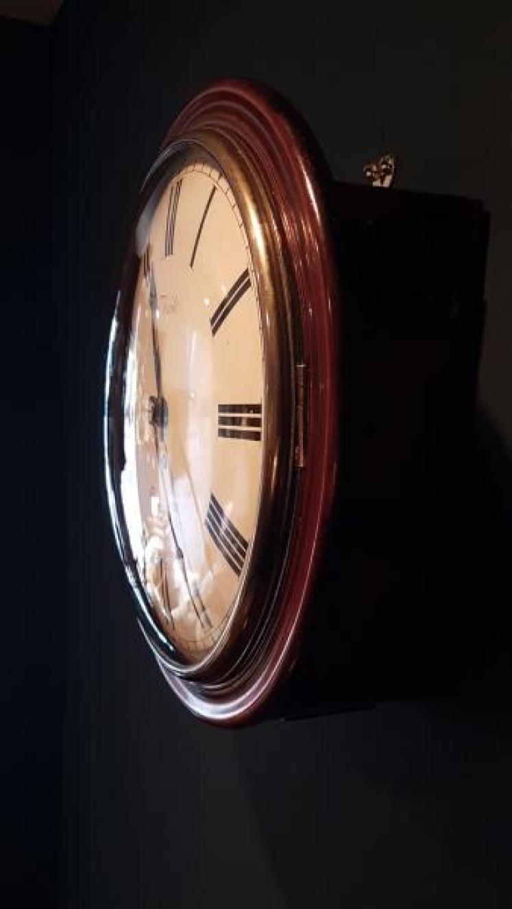 Early Victorian Convex Dial Fusee Wall Clock - Image 6