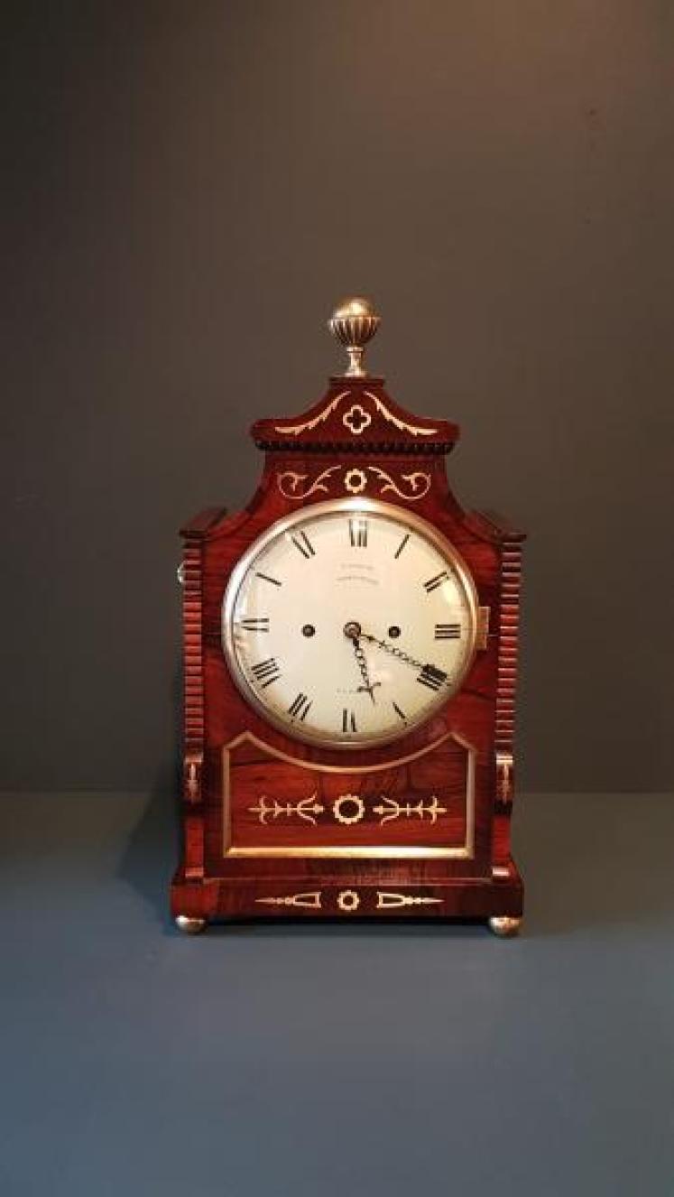 William IV Rosewood Double Fusee Bracket Clock - Image 1
