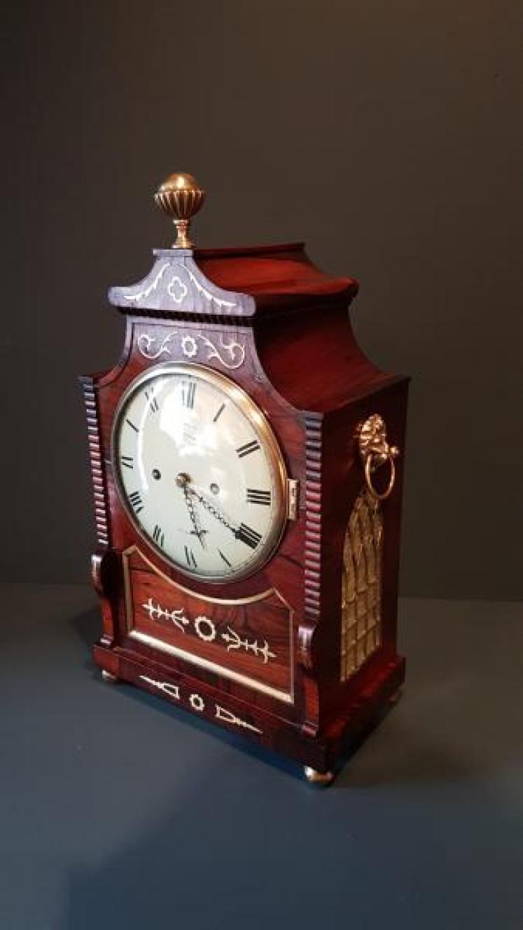 William IV Rosewood Double Fusee Bracket Clock - Image 7