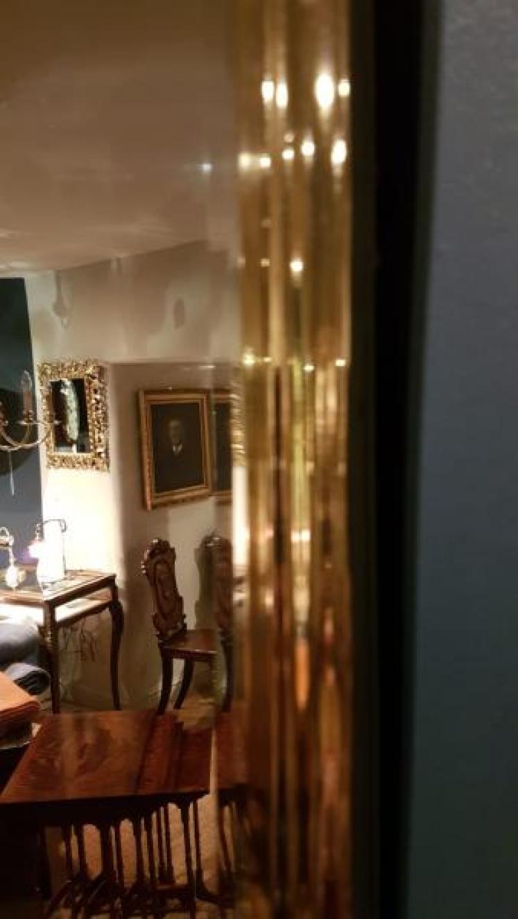 Quality Victorian Brass Framed Mirror - Image 3