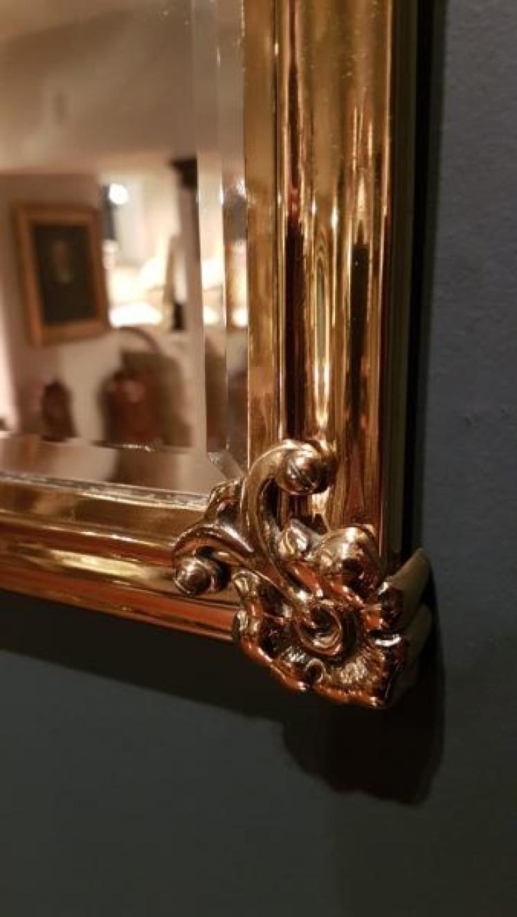 Quality Victorian Brass Framed Mirror - Image 6