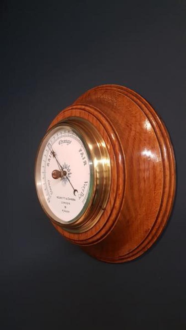 Victorian Golden Oak Cased Negretti and Zambra Barometer - Image 5