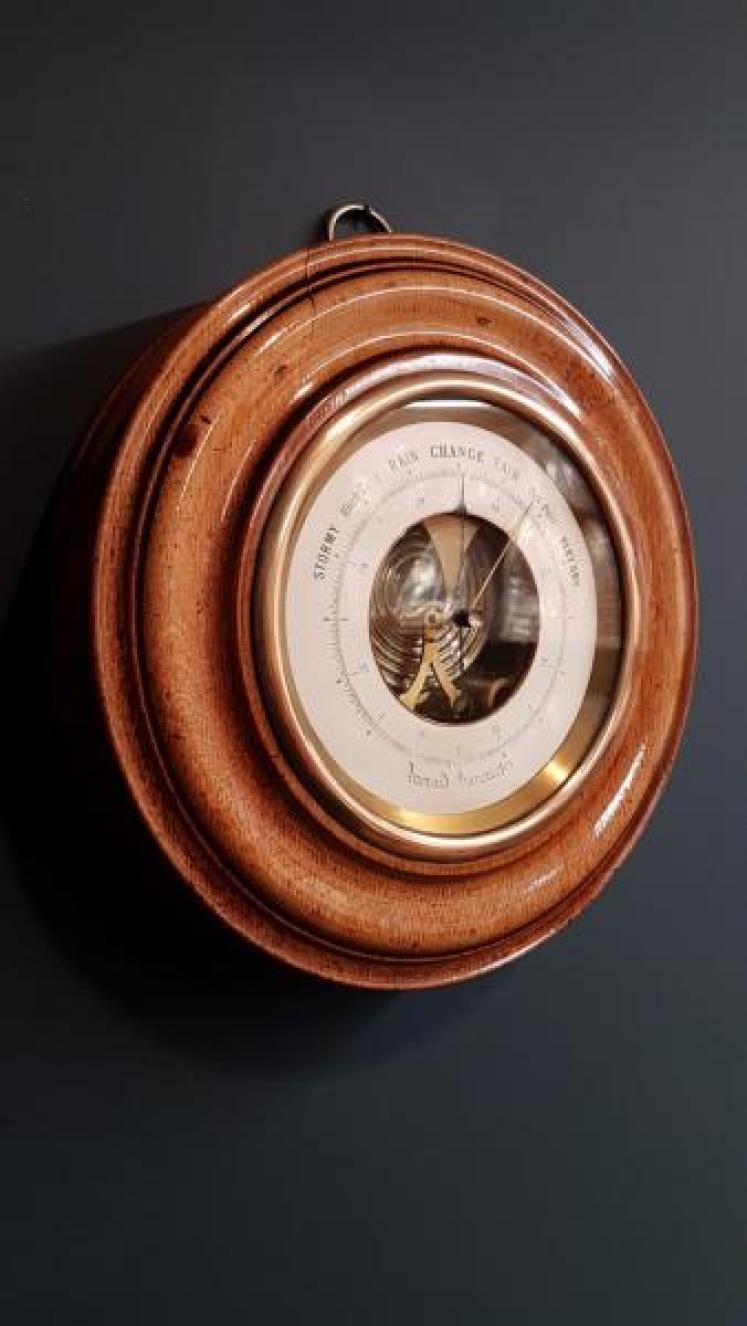 Early Oak Cased Ships Barometer - Image 3
