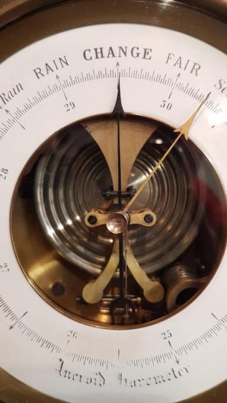 Early Oak Cased Ships Barometer - Image 6