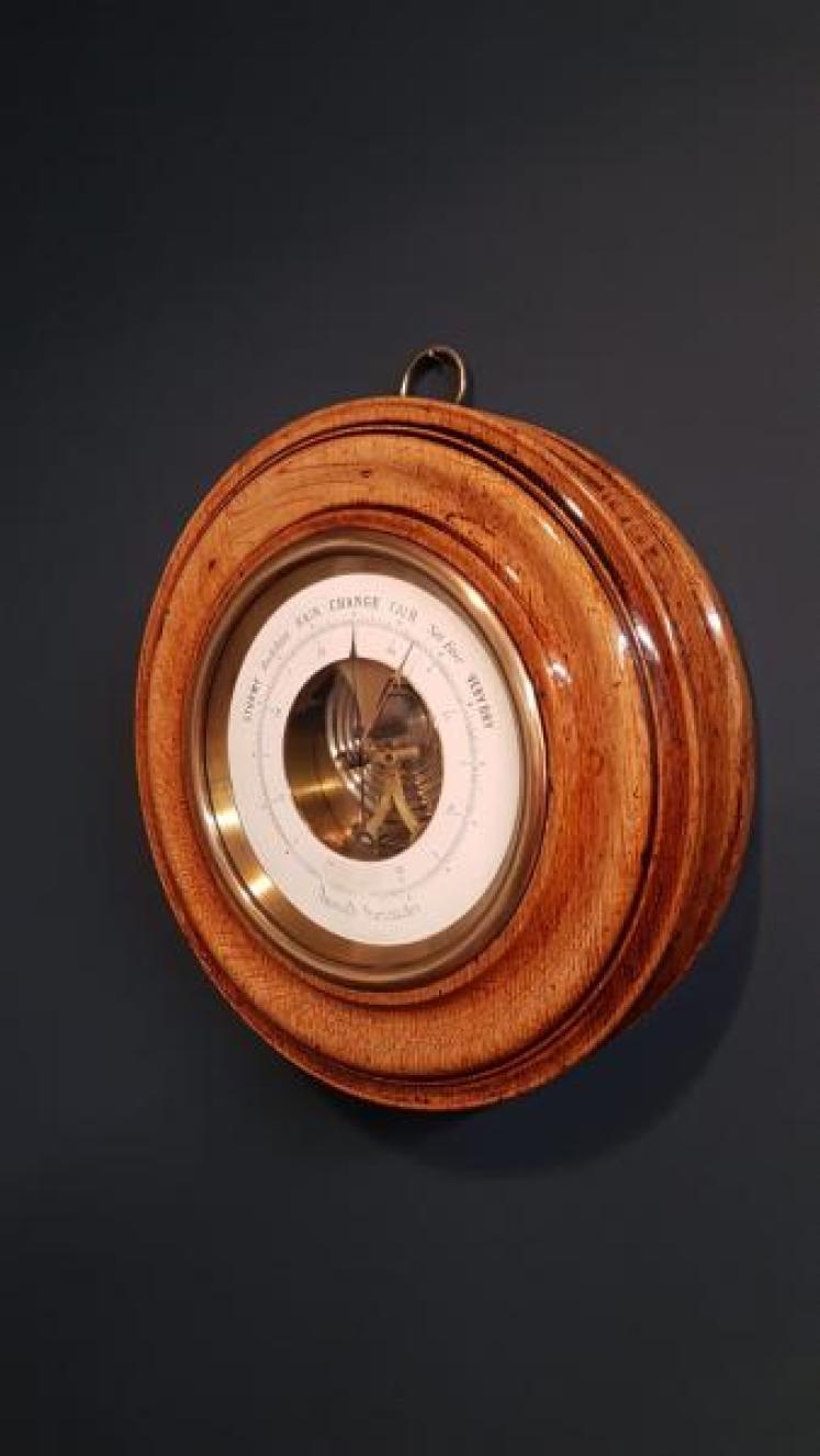 Early Oak Cased Ships Barometer - Image 7
