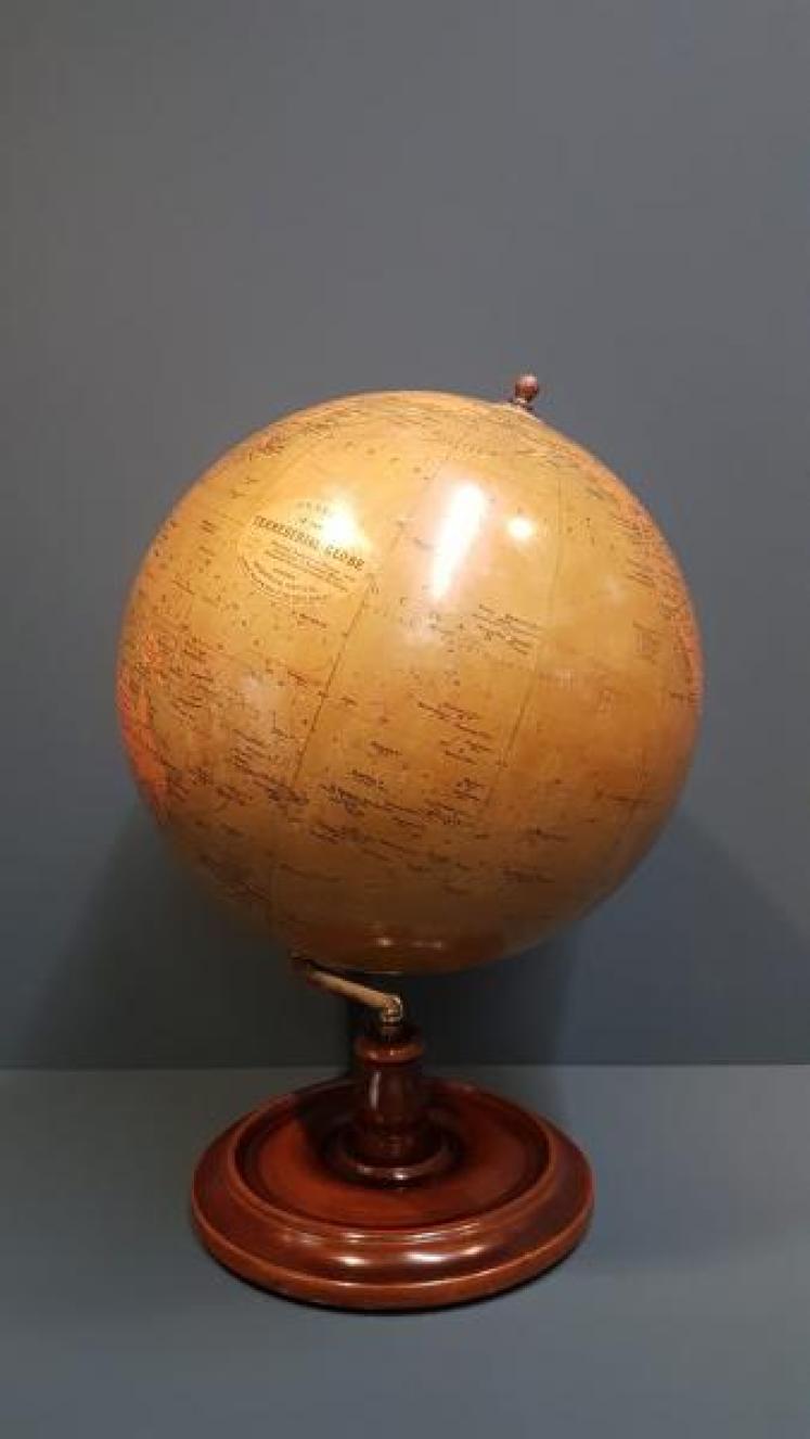 1930's Phillips 14" Plaster Terrestrial Globe - Image 1