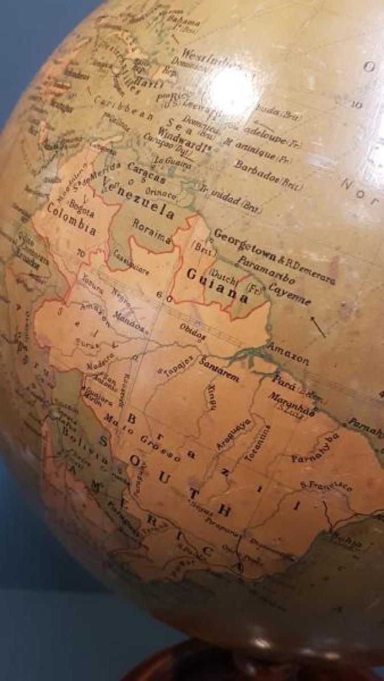 1930's Phillips 14" Plaster Terrestrial Globe - Image 2