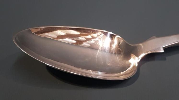 Georgian Exeter Silver Rat Tail Hash Spoon - Image 6