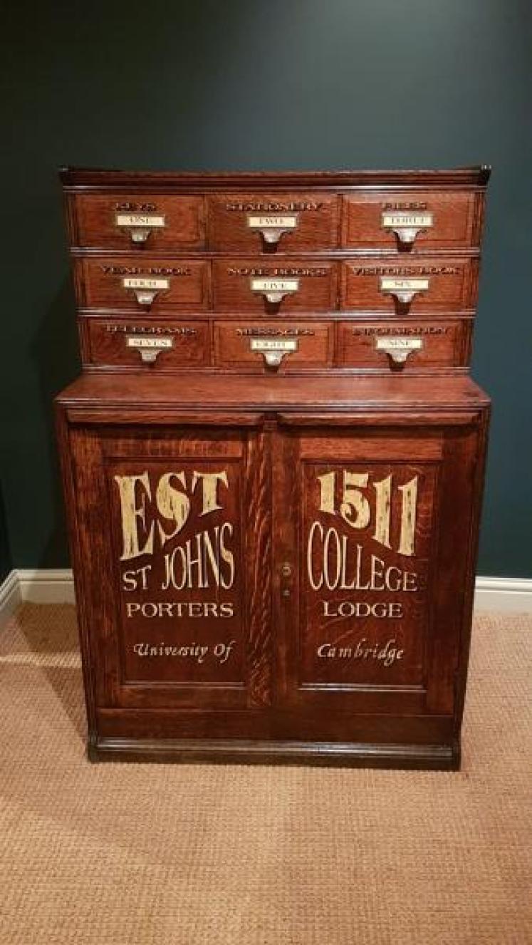 Edwardian Cambridge College File Chest - Image 1