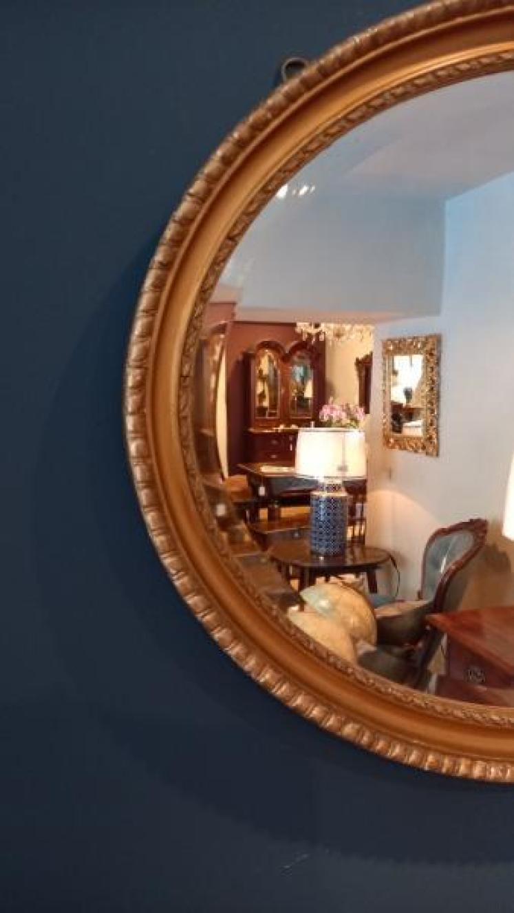 Victorian Timber & Plaster Gilt Oval Wall Mirror - Image 2