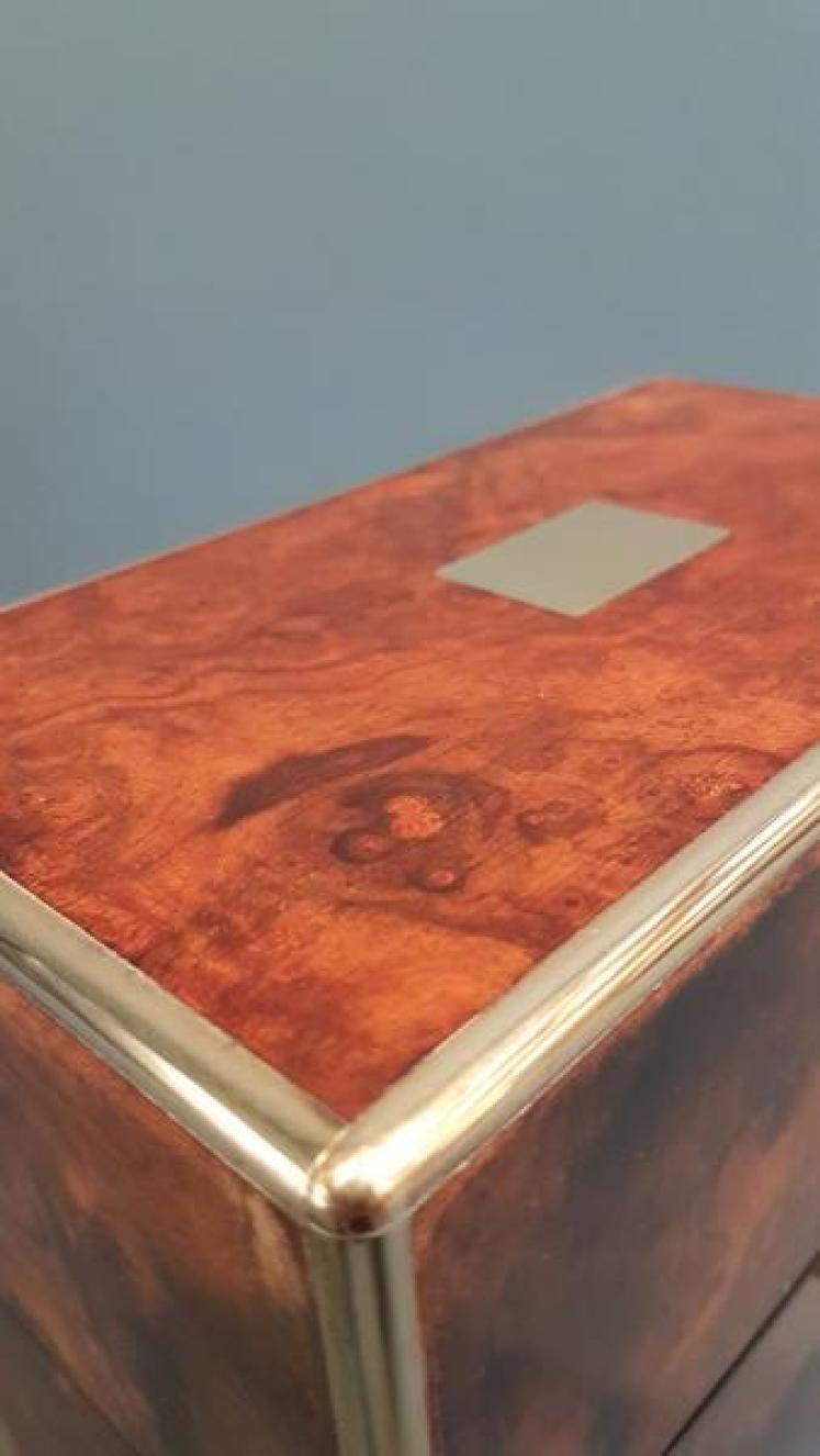 Superb Victorian Burr Walnut Tantalus Box - Image 4