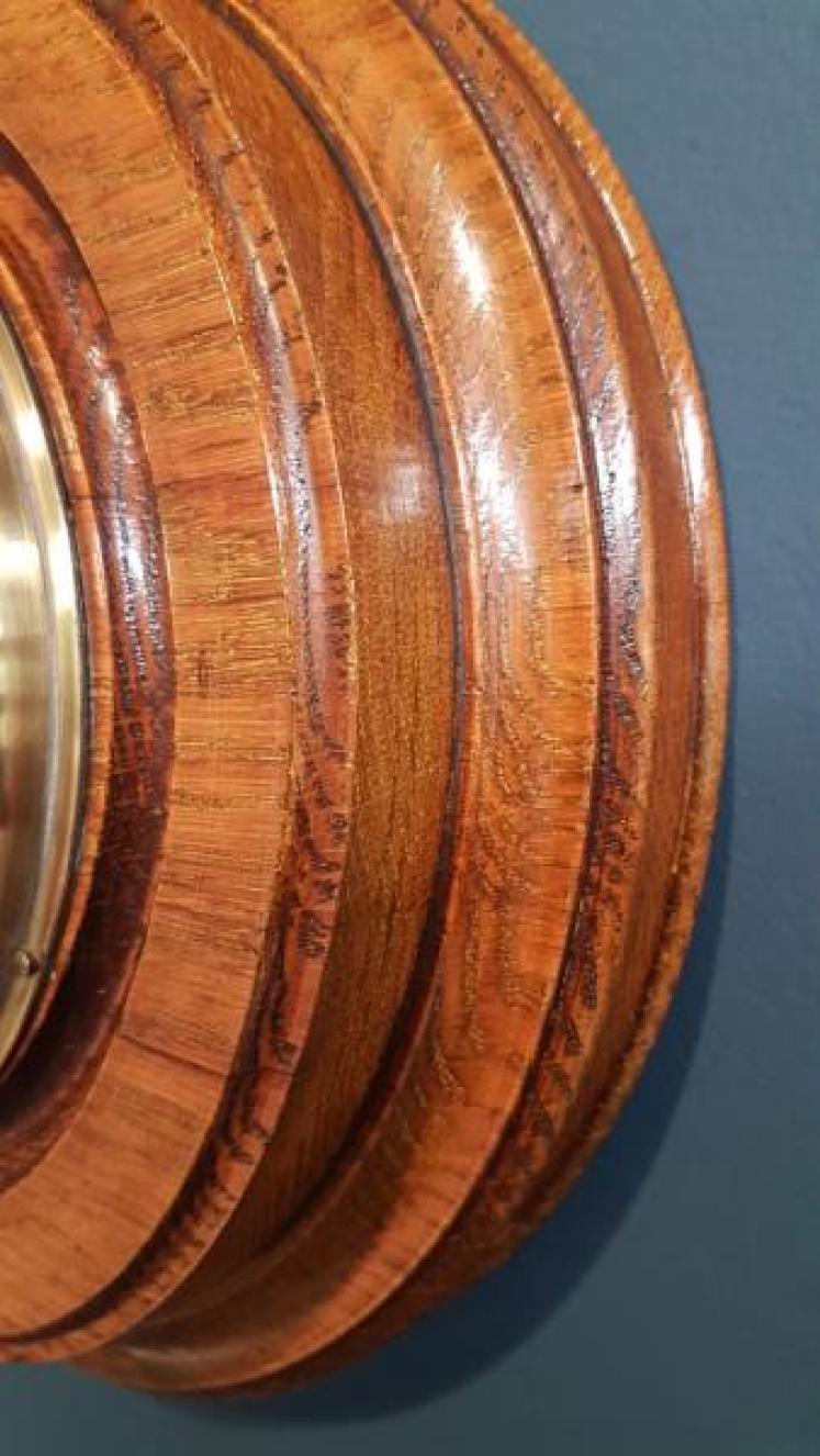 Victorian Oak Ships Barometer - Image 3