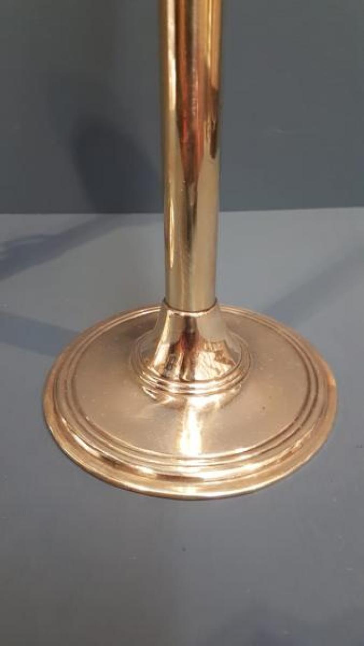 Pair of Tall George III Brass Candlesticks - Image 4