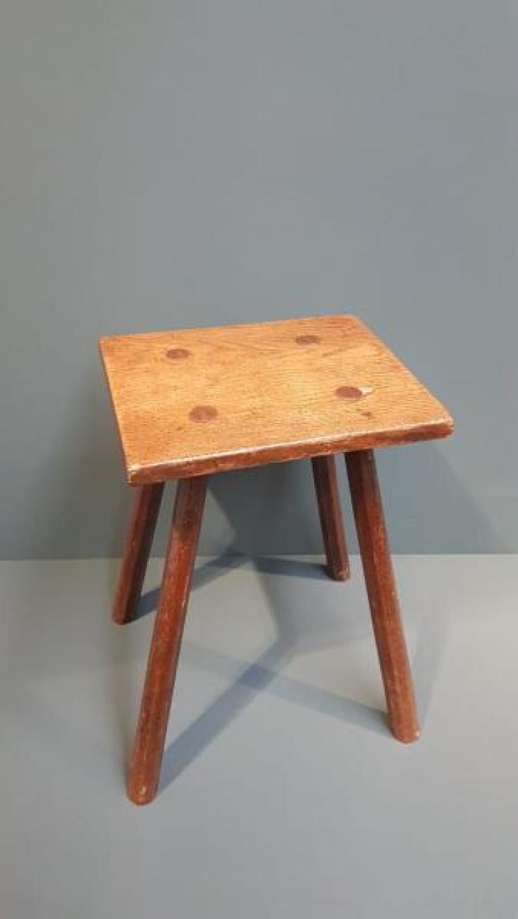Late Georgian Ash and Elm Stool - Image 1