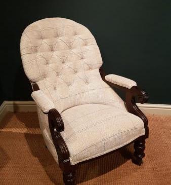 Victorian Rosewood Open Arm Chair