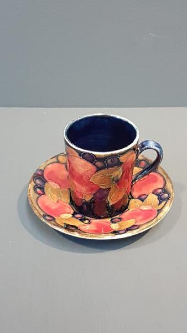 Moorcroft Coffee Cup and Saucer - Image 5