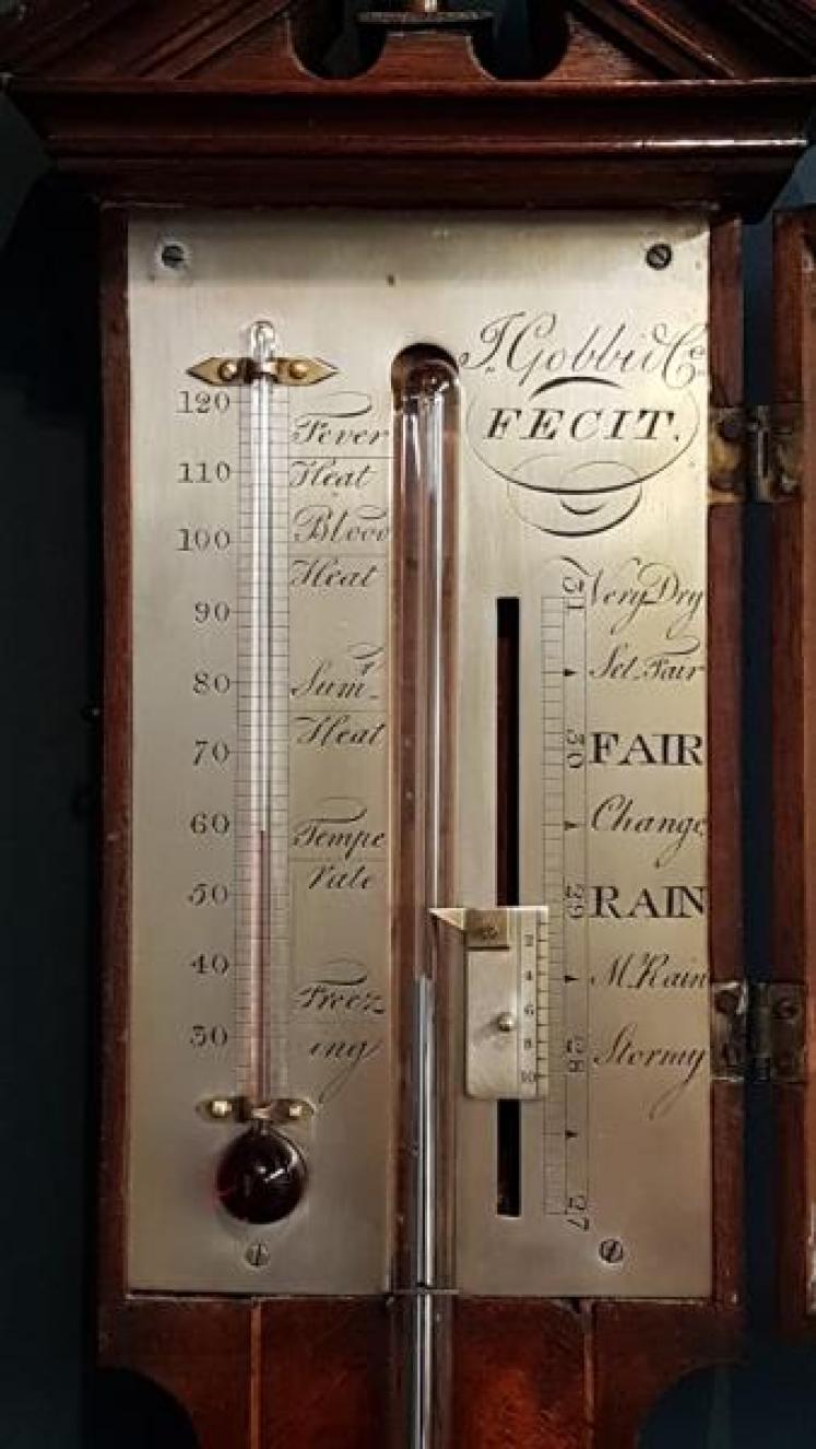 George III Mahogany Stick Barometer - Image 3