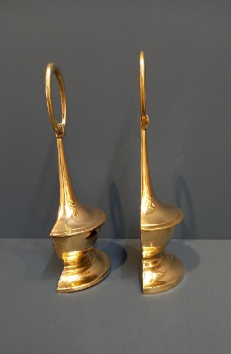 Pair of Regency Period Brass Door Stops - Image 5