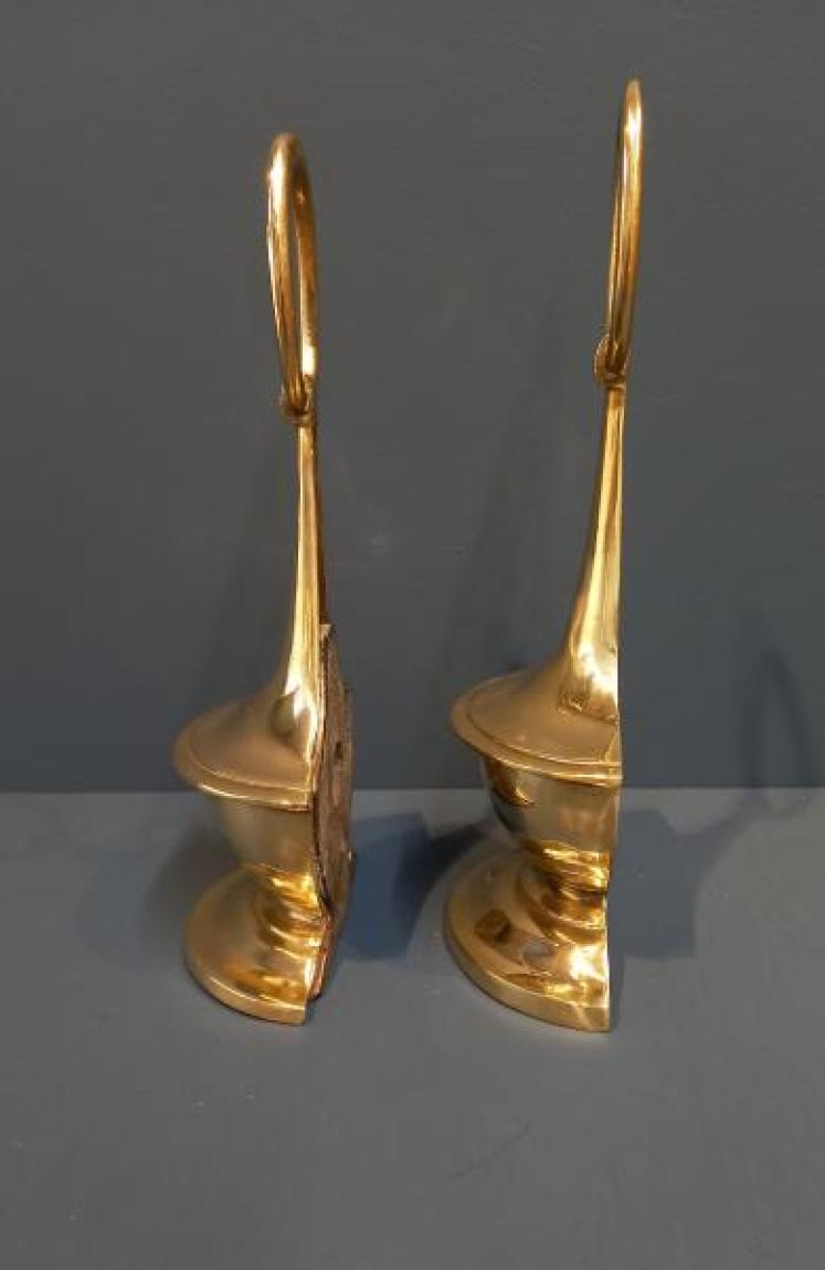 Pair of Regency Period Brass Door Stops - Image 6