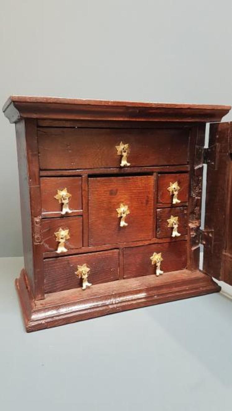 Charles II Oak Spice Cupboard - Image 2