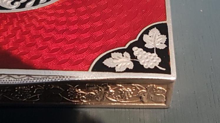 Outstanding Engine Turned Enamel Card Case - Image 7