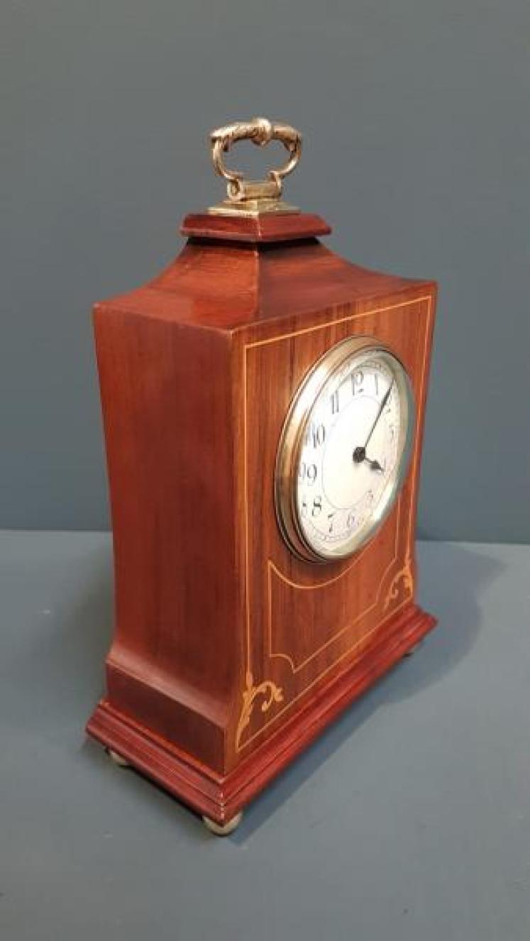 Fine Quality Edwardian Inlaid Mantel Clock - Image 4