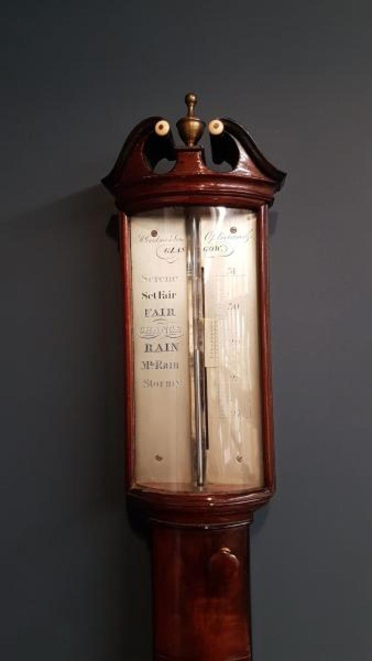 Fine Quality Regency Bow Front Stick Barometer - Image 2