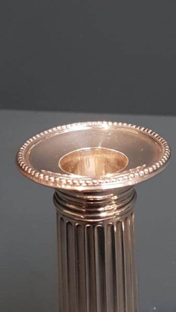  Pair of Victorian Silver Candlesticks - Image 3