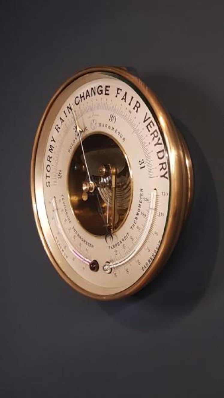 Twin Thermometer Skeletonised Marine Barometer - Image 4