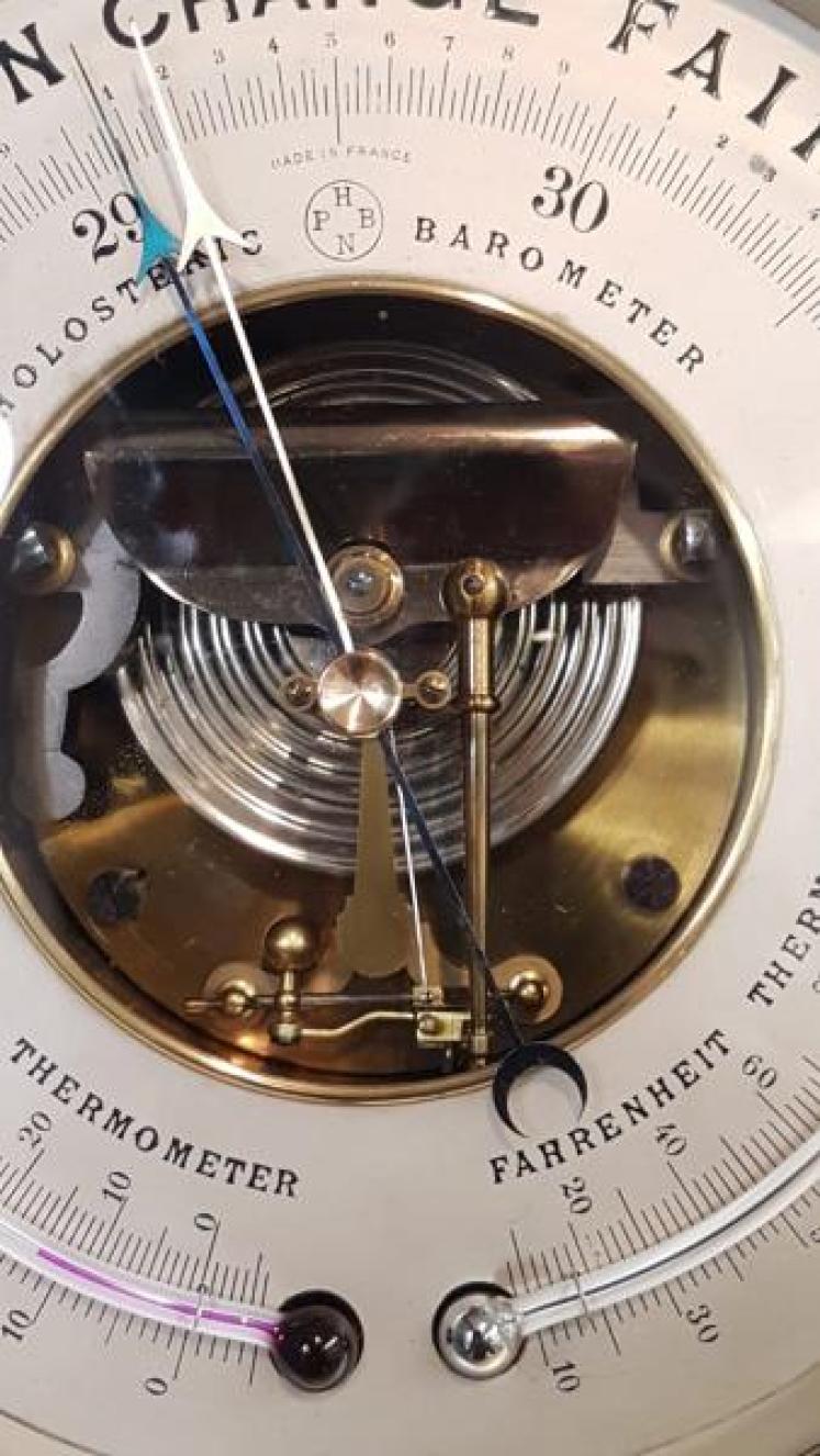 Twin Thermometer Skeletonised Marine Barometer - Image 5