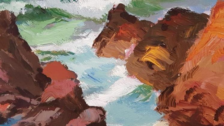Large Acrylic on Board by Donald McIntyre - Image 3