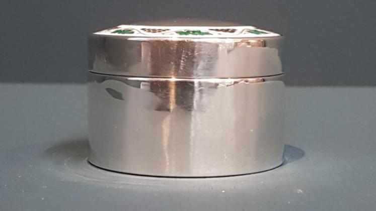 Edwardian Silver and Enamel Table Jar - Image 2