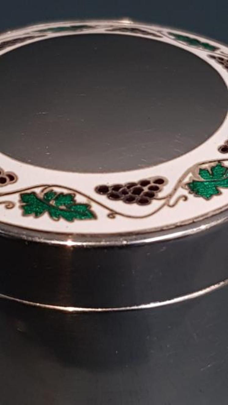 Edwardian Silver and Enamel Table Jar - Image 5