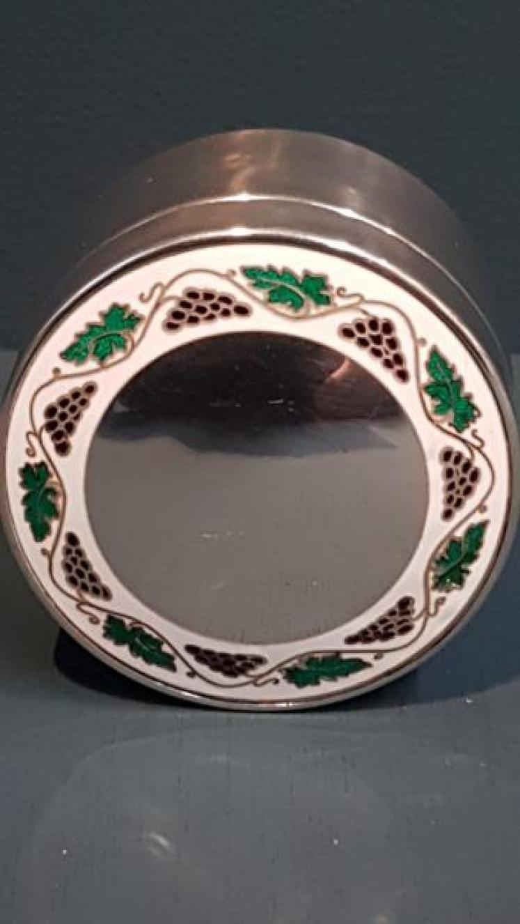 Edwardian Silver and Enamel Table Jar - Image 6