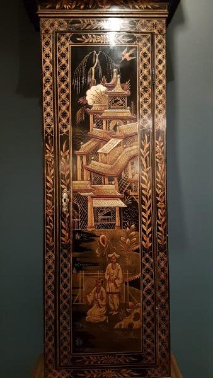 George III Chinoiserie Cased 8 Day Longcase Clock by Thomas Bullock - Image 4