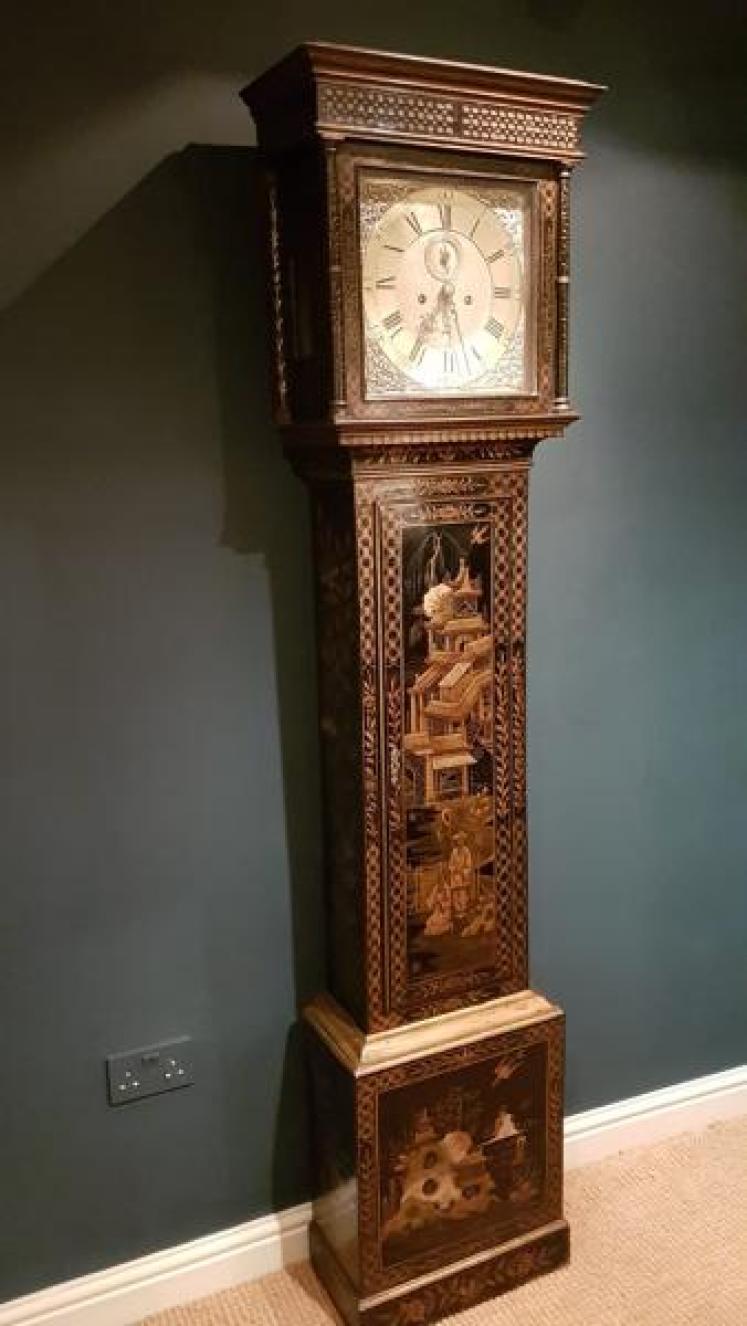 George III Chinoiserie Cased 8 Day Longcase Clock by Thomas Bullock - Image 7