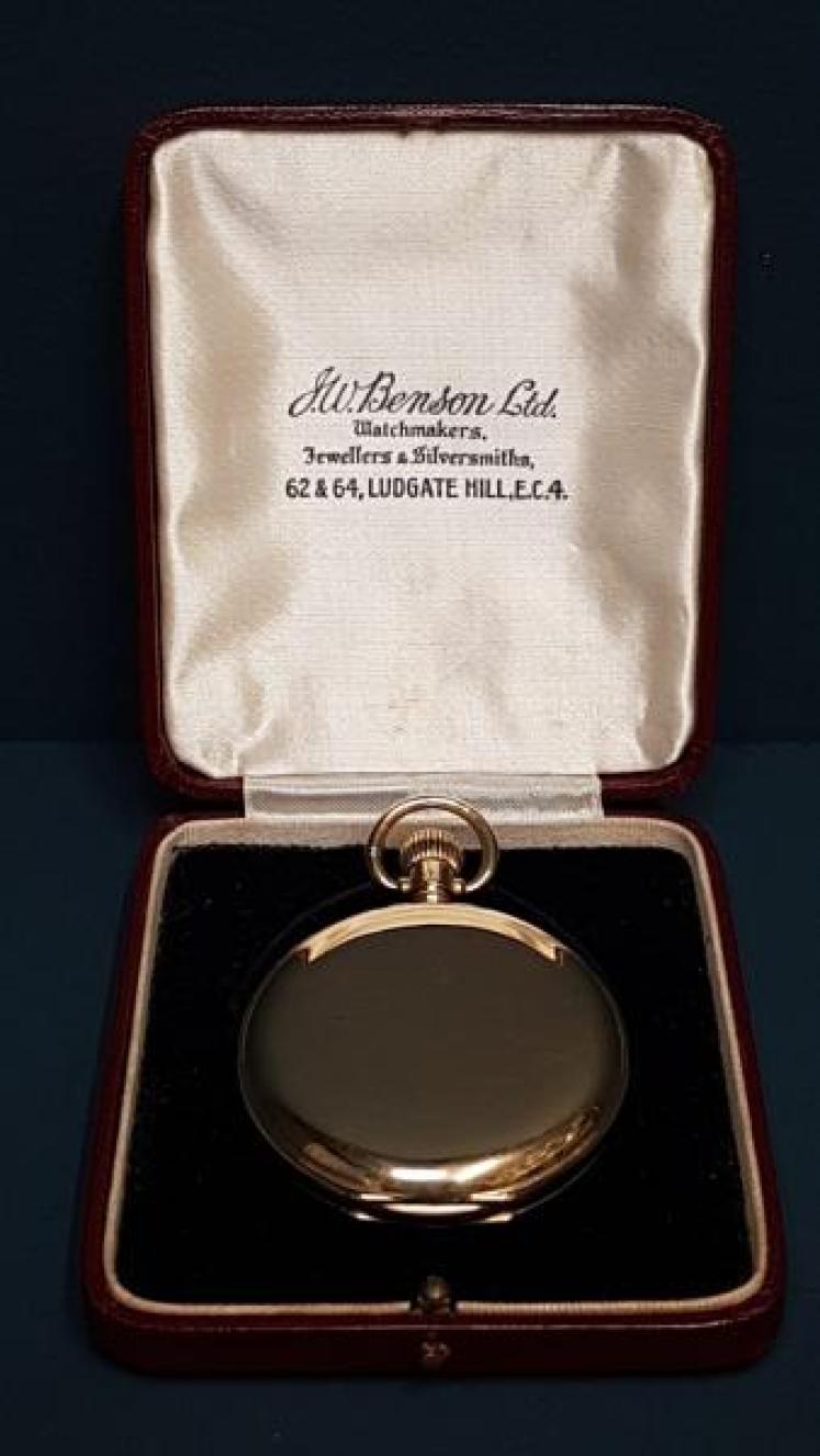 18ct Gold Hunter Pocket Watch by Benson - Image 7