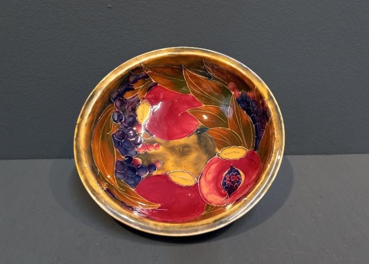 Early Moorcroft Pomegranate on Ochre Bowl - Image 2