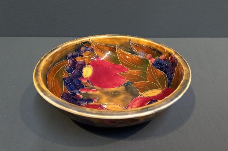 Early Moorcroft Pomegranate on Ochre Bowl - Image 3