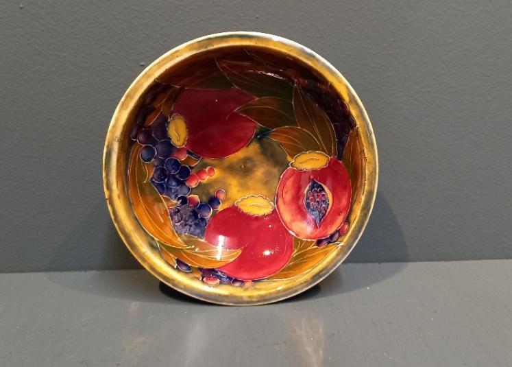 Early Moorcroft Pomegranate on Ochre Bowl - Image 4