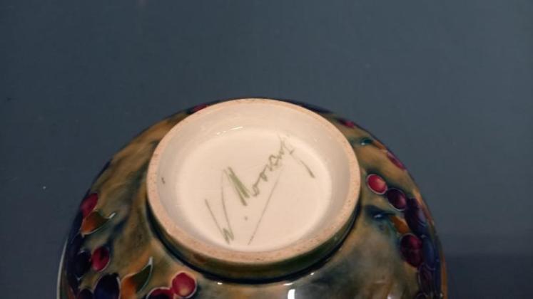 Early Moorcroft Pomegranate on Ochre Bowl - Image 5