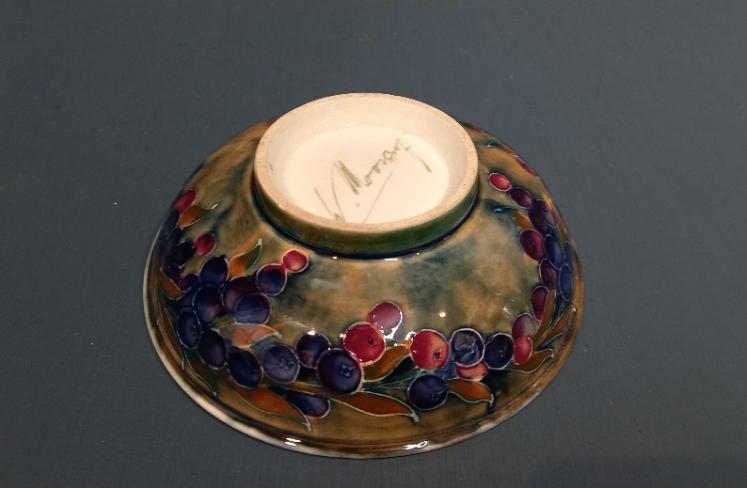 Early Moorcroft Pomegranate on Ochre Bowl - Image 6