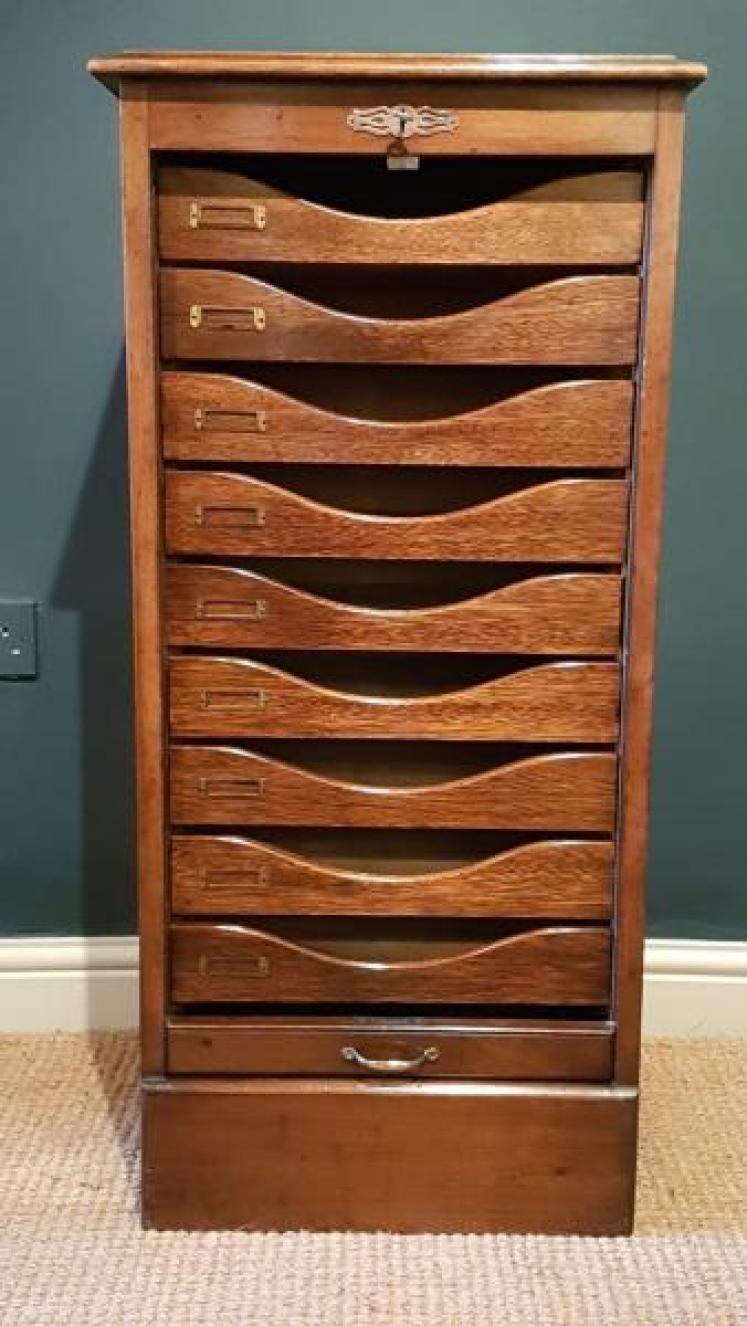 Edwardian Mahogany Filing Cabinet - Image 1