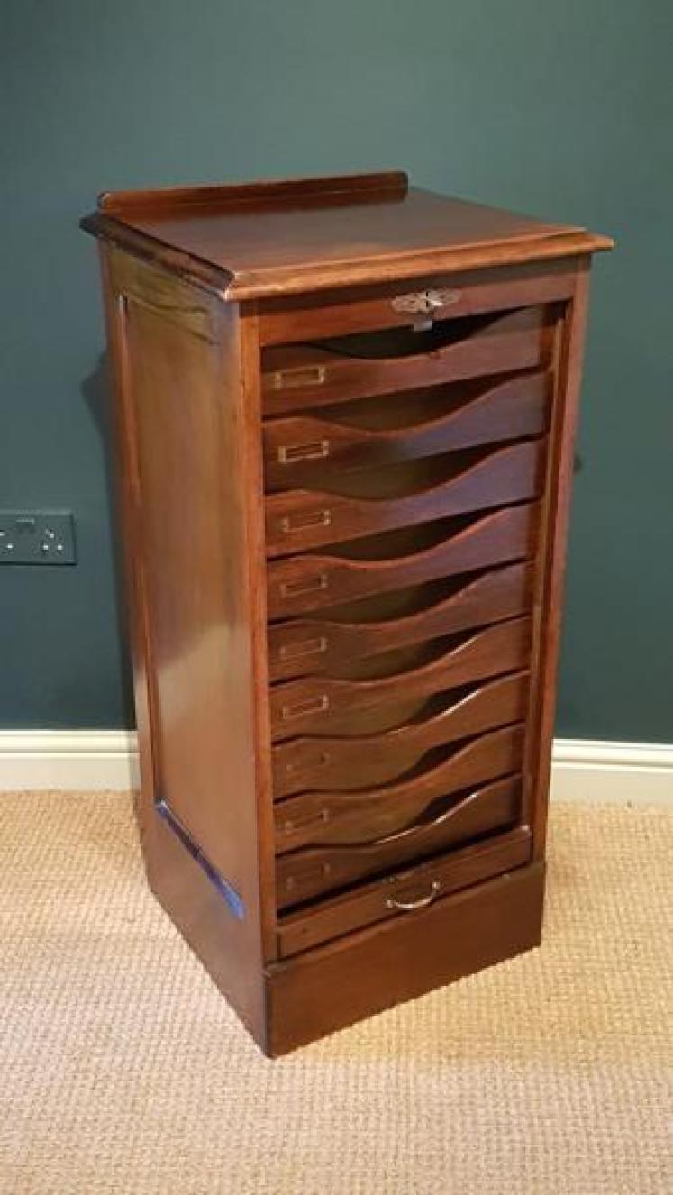 Edwardian Mahogany Filing Cabinet - Image 4