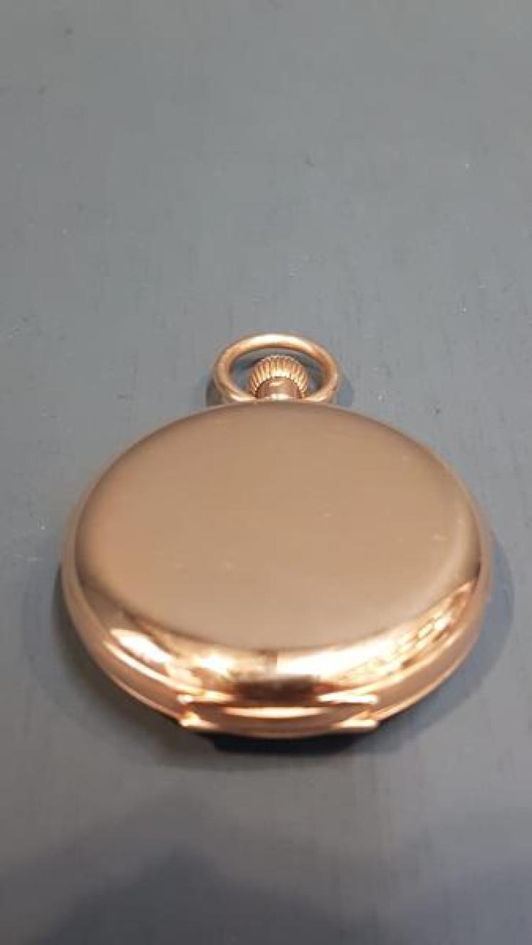 Benson Half Hunter 9ct Gold Pocket Watch - Image 3